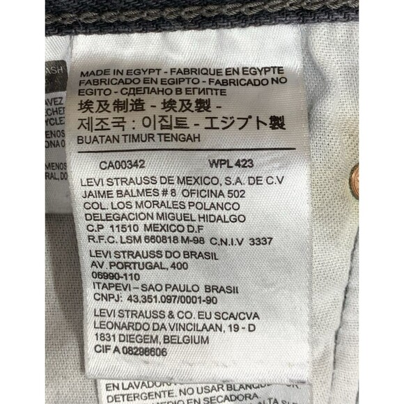 Levi's 501 Mens Denim Jeans Original Fit Button Fly Black 2016 Size 36X32 Read - Picture 15 of 16